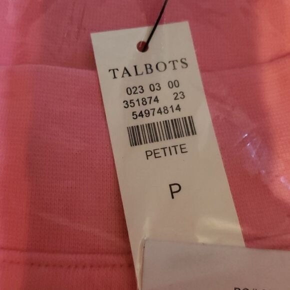 NWT Talbots COTTON BLEND DROP SHOULDER‎ SWEATSHIRT Size Petite - Picture 3 of 5